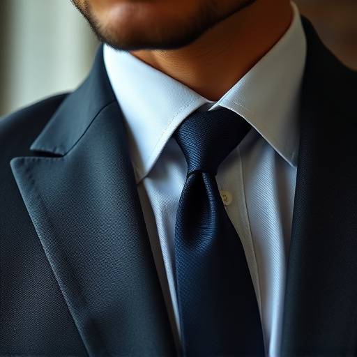 Close-up of Mr. Marcus Bellweather, a finance consultant, showcasing the elegant lapel of his custom suit.