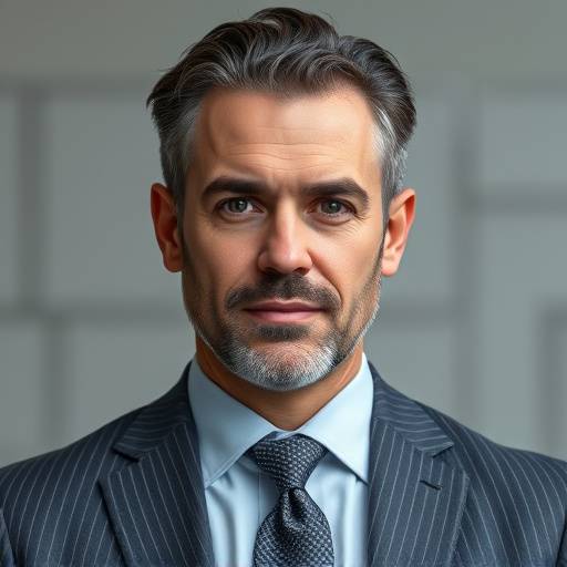 Image of Mr. Jian Li, an architect, looking confident in a well-fitted grey pinstripe suit.